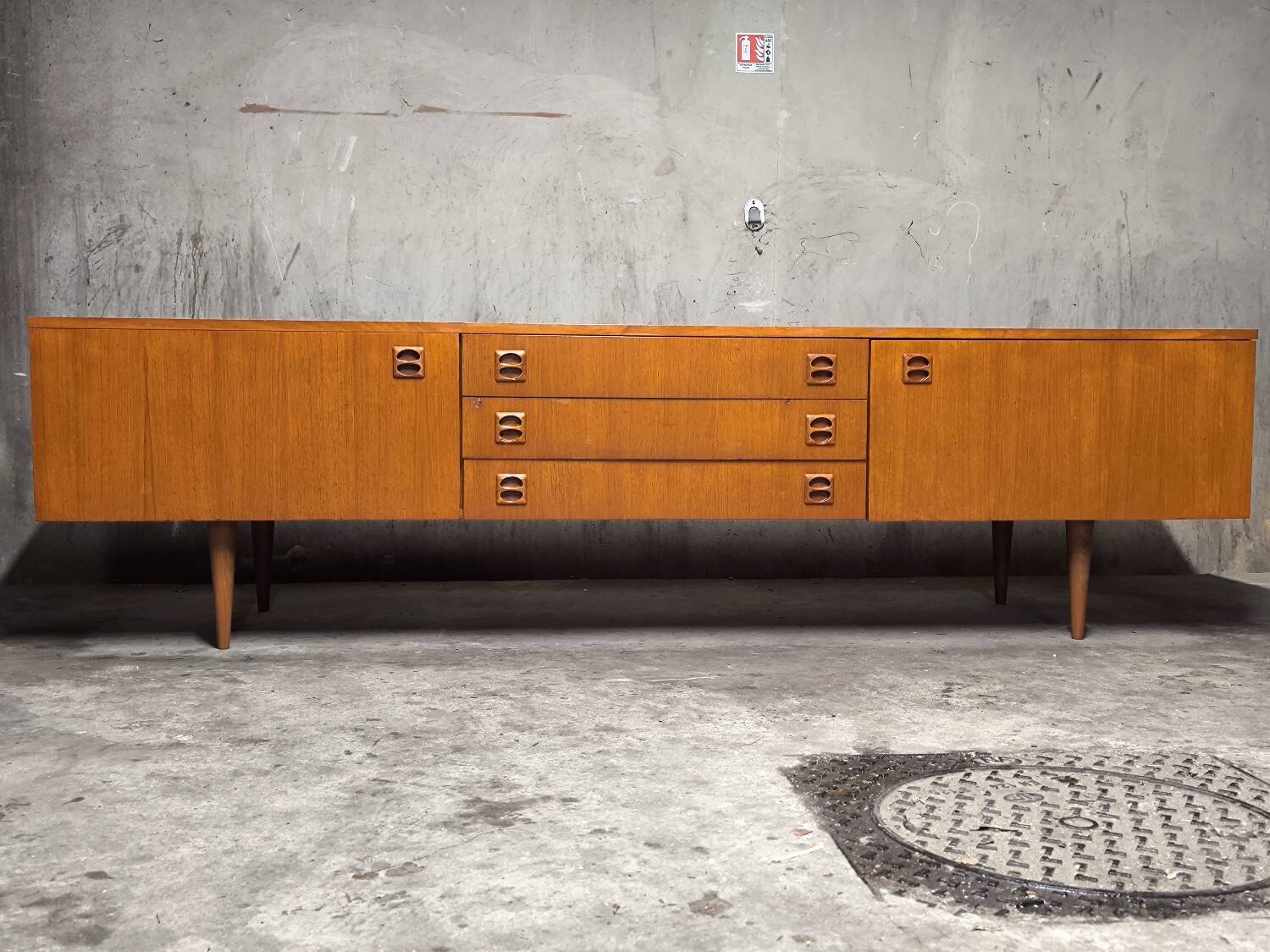 Vintage Scandinavian teak sideboard