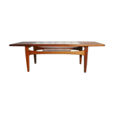 Table basse scandinave en teck blond g plan