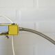 Space Age style lamp / Vintage yellow bookshelf light / Mid-century modern