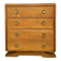 Art Deco chest of drawers with 4 drawers in light wood
