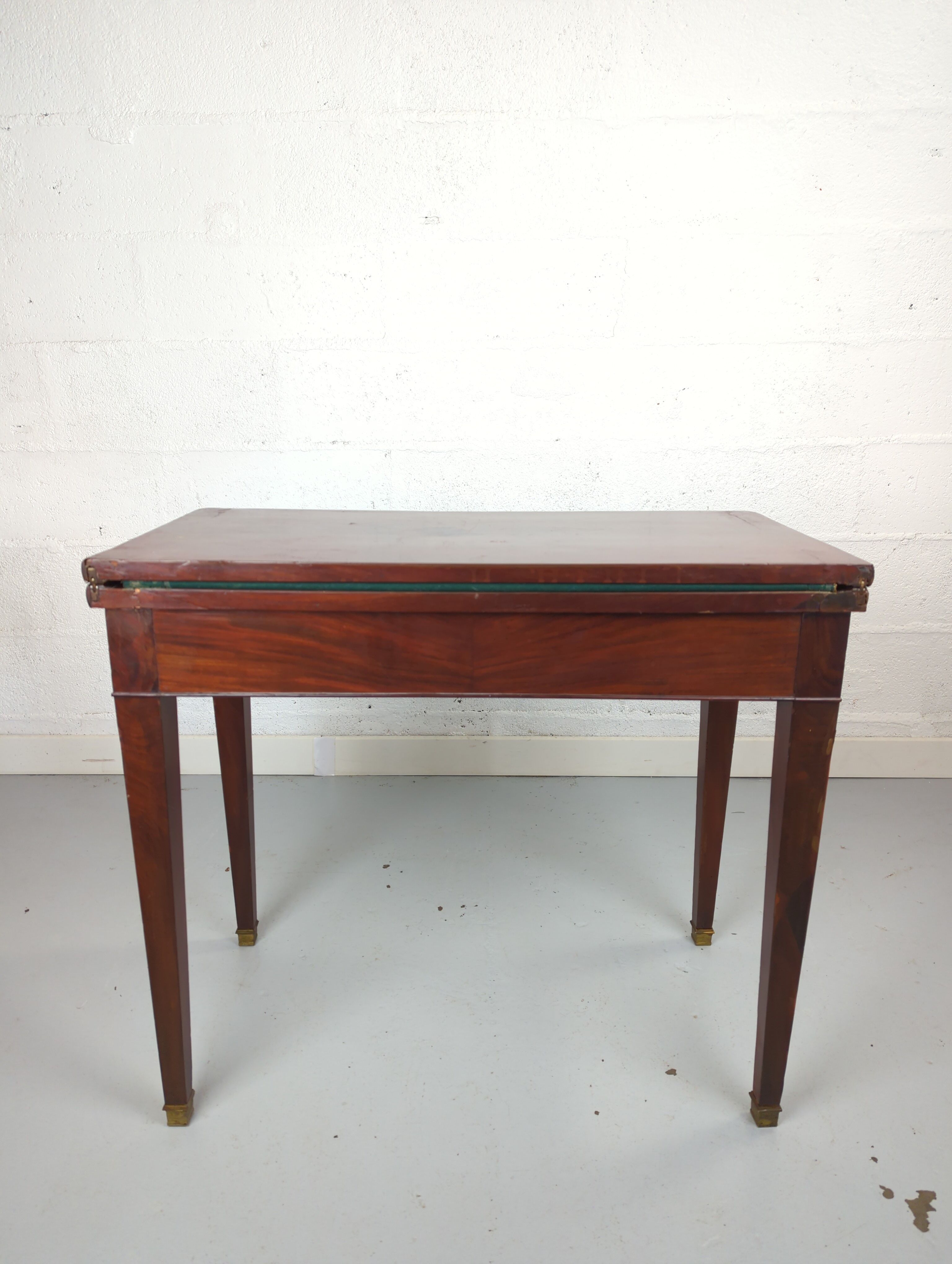 Game table wallet mahogany veneer era empire