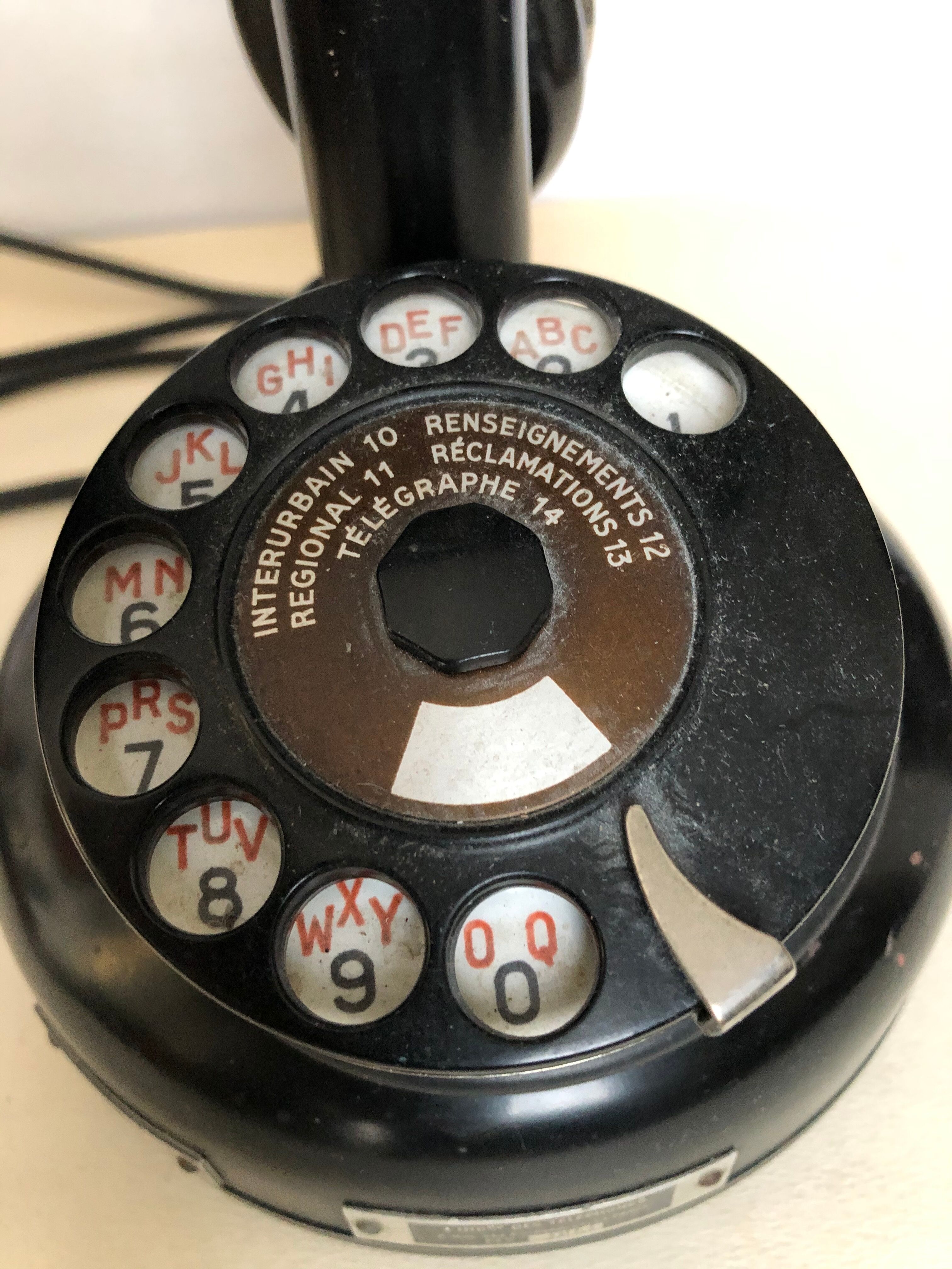 Old black Bakelite phone