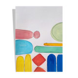 Abstract painting geometric shape