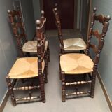 set of 4 louis XIII chairs mulched