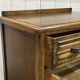 1950s English Art Deco oak chest of drawers