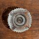 Classic glass ashtray with rose design and cigarette holder D13