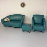 Living room sofa and armchair Atlantis design from the 90s by Wittmann vintage
