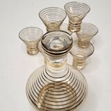 Porto Service / 7 Glasses and Art Deco Carafe