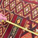 Vintage Boho Chic Berber Kilim Rug 200x115 Wool Tunisia Red