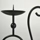 Black Painted Metal Cat Candle Holder, Snuffer & Original Label by Gunnar Ander for Ystad-Metall, Sweden, 1950s/60s
