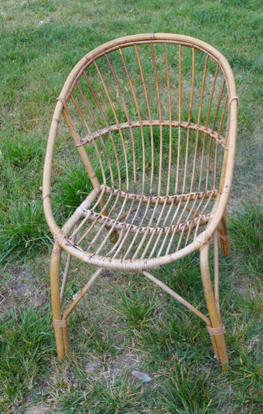 Vintage rattan armchair