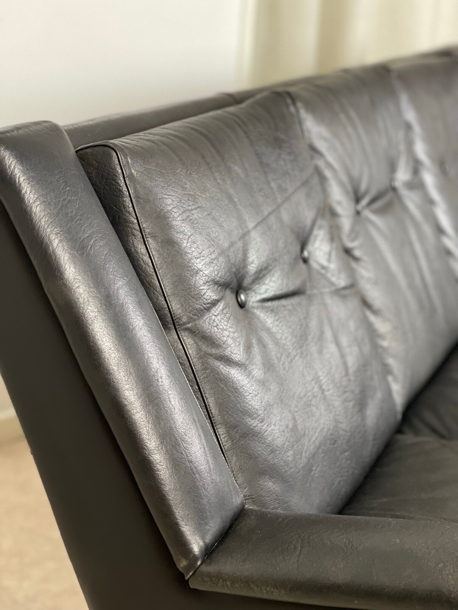 Shaker leather sofa