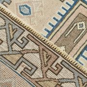 3x6 Cream Blue Oriental Vintage Rug, 109x187Cm
