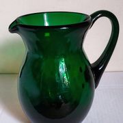 Vintage Empoli blown glass jug
