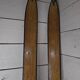 Pair of vintage wooden skis