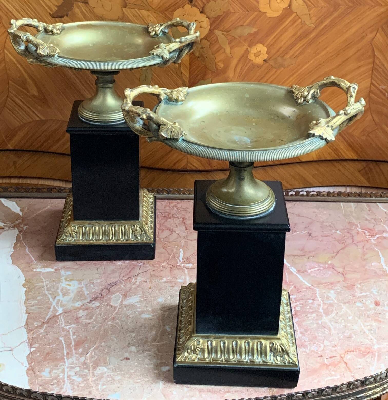 Pair of Napoleon III style vases.