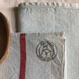 Antique cloth in pure aqua tinted linen