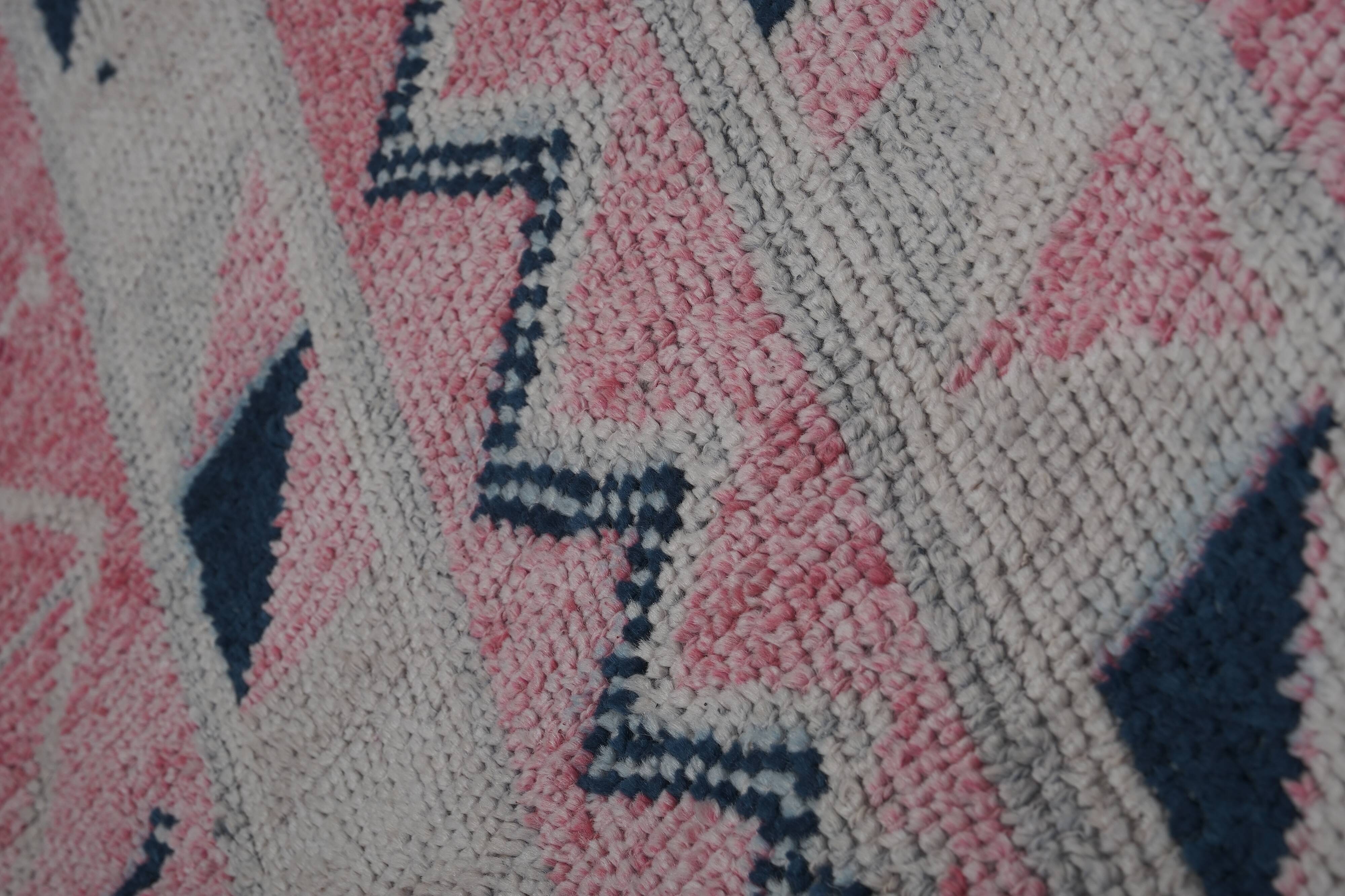 Vintage Turkish Oushak Rug Handwoven 95x300 cm