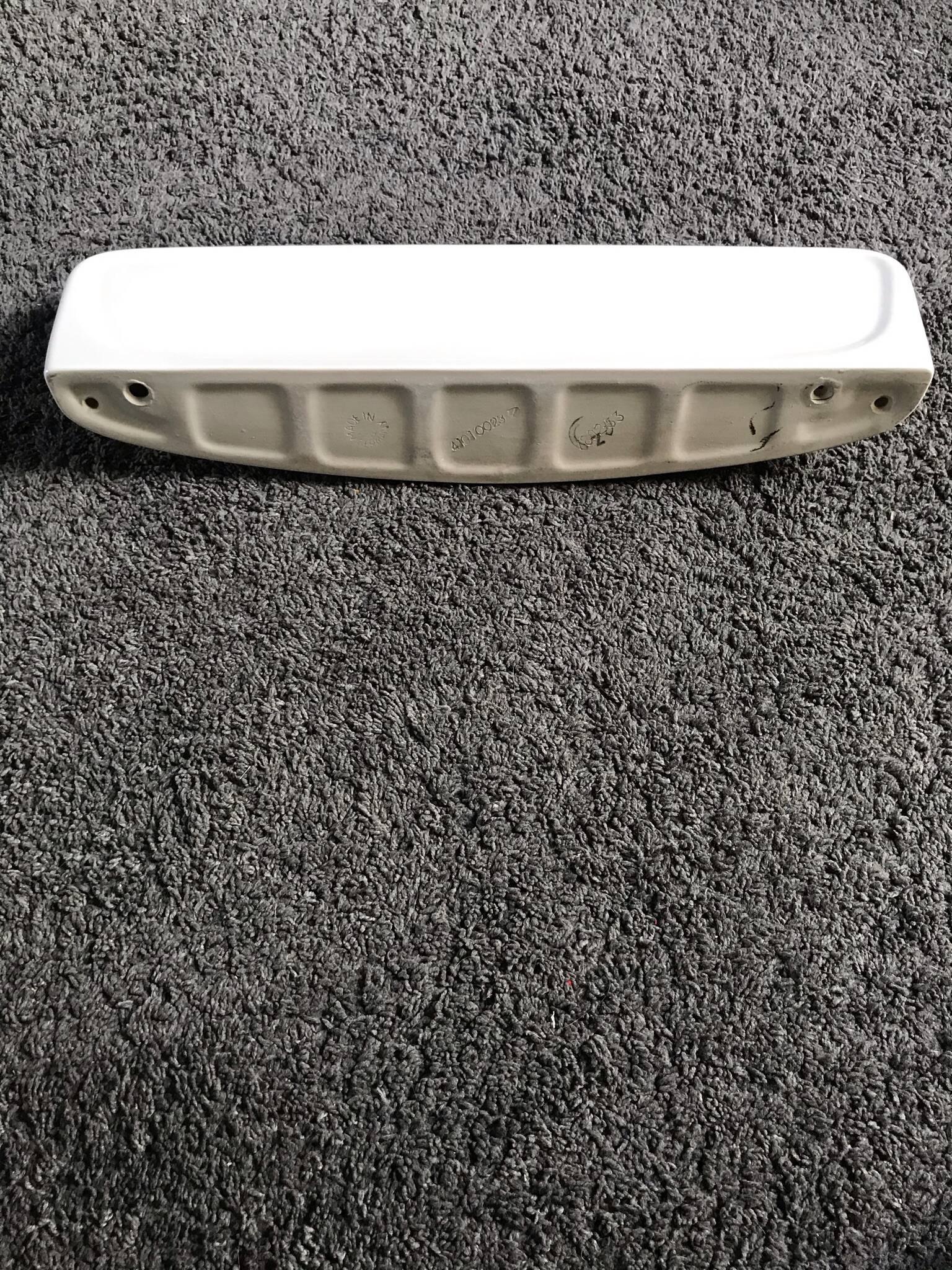Vintage white porcelain ceramic bathroom wall shelf from the 1950s