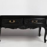 Buffet bas noir de style Louis XV, XXe siècle, France