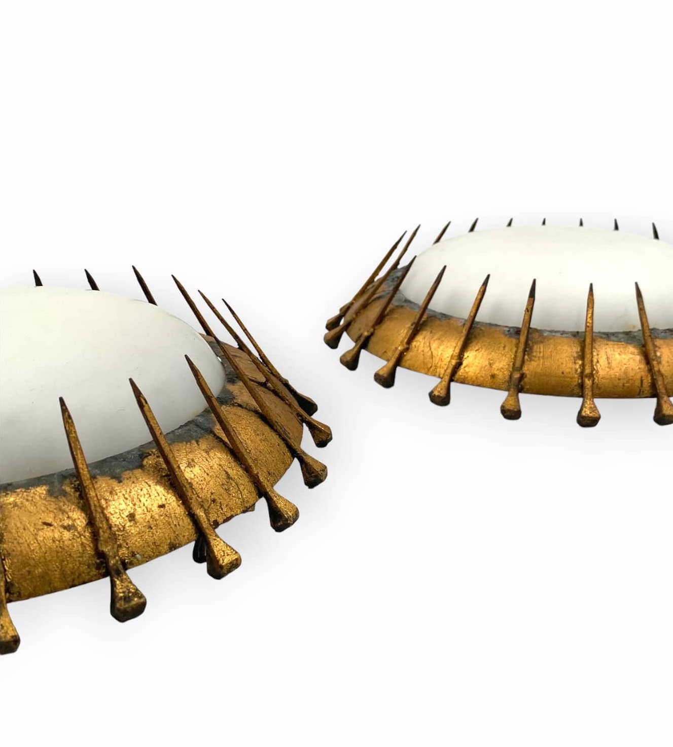 Set of 2 Brutalist sconces, France 1960s