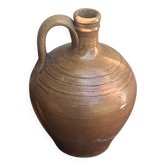 Carafe, jug, gargoulette in glazed stoneware, made in France, vintage