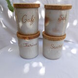 Ensemble 4 pots grès