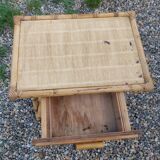 Rattan bedside table