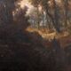 Oil on canvas setting sun the Alsace trough by Meyer