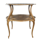 Louis XV-style tea table in renovated marquetry