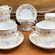 Antique Empire XIX coffee service for 6 cups, porcelain from Paris.
