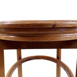 Pedestal table with vintage wooden drawer