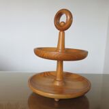 Scandinavian wooden servant 60s 70s