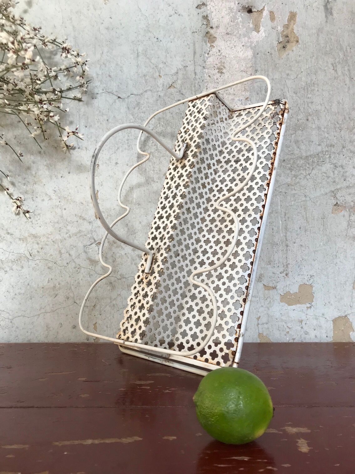 Perforated metal glass basket