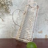 Perforated metal glass basket