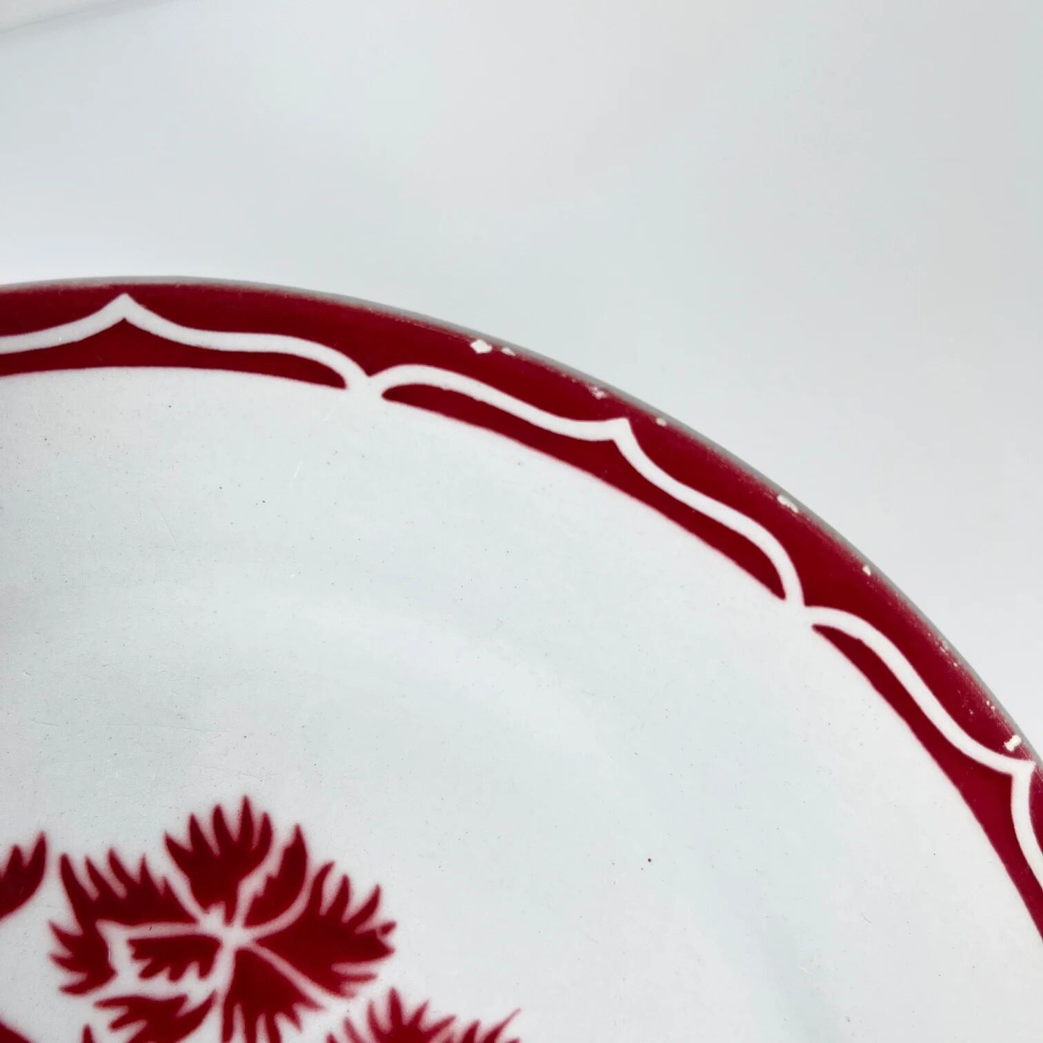 Set of 6 flat plates "Annecy", KG Lunéville, 20th century