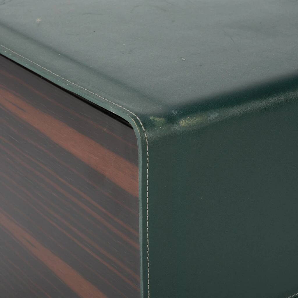 Leather footstool made in the 1970s