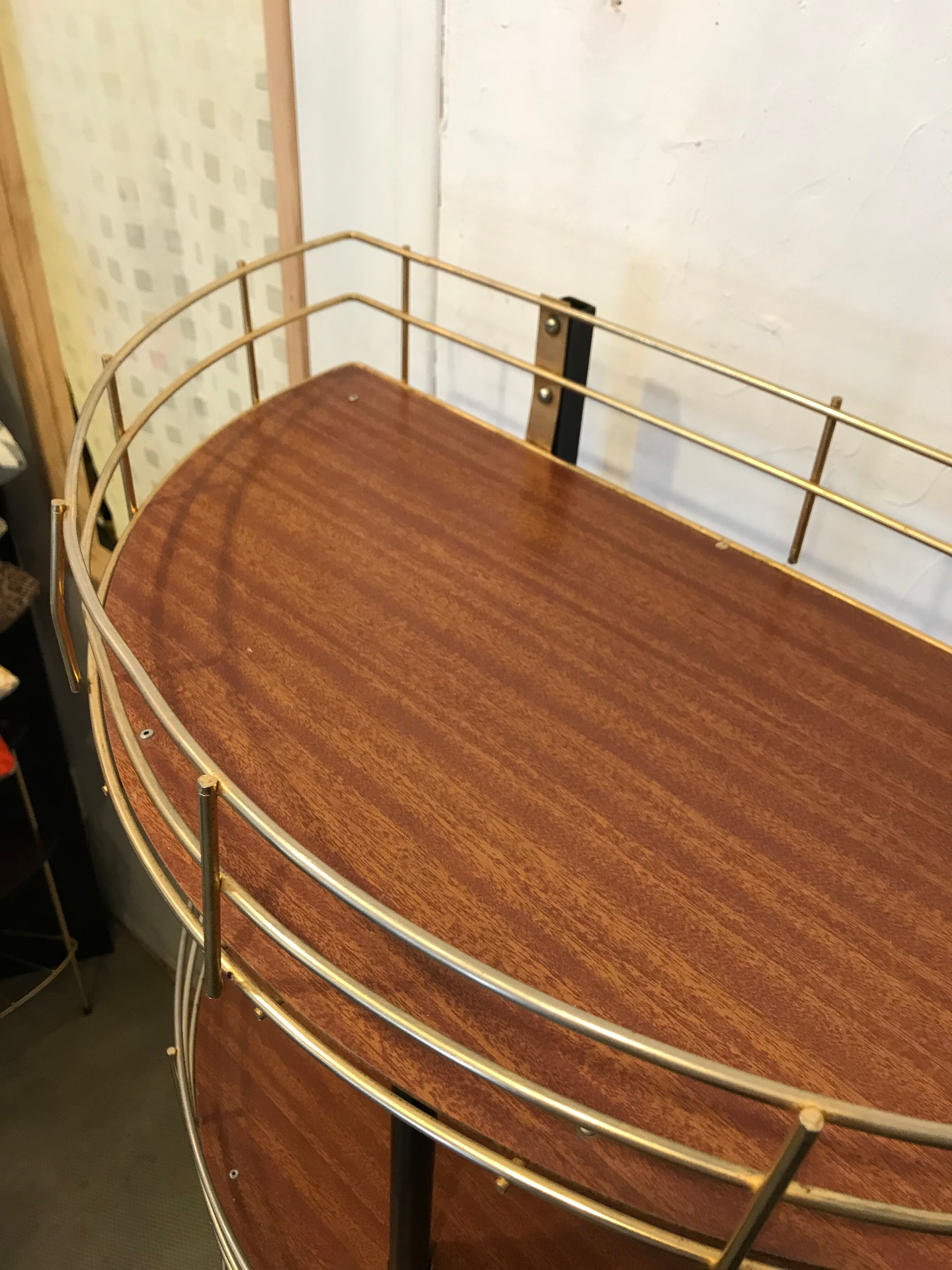 Vintage metal shelf half moon