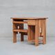 French Petite Wooden Mid-Century Desk