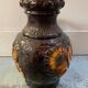 German scheuerich ceramic vase with flowers decor from the 70s