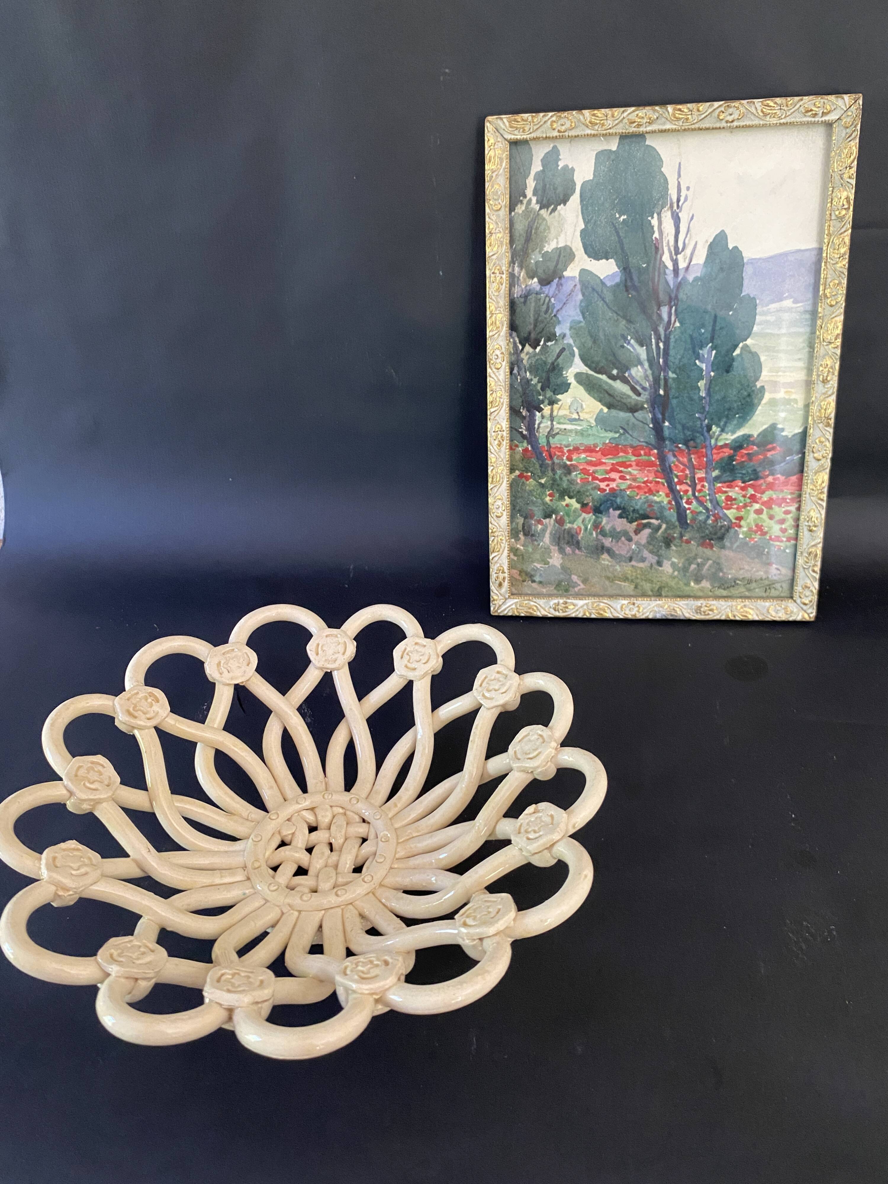 Fruit basket, ceramic, 1950s