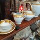 Coffee service 12 cups in white and gold porcelain