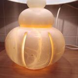 Alabaster lamp. 70'. Luminous openwork base.