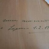 Peinture à l'huile sur panneau paysage campagne prairie fleurie signée