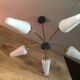 Lustre Arlus vintage laiton 5 branches
