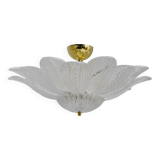 Mid-Century Modern “Margherita” Murano Glass Ceiling Light