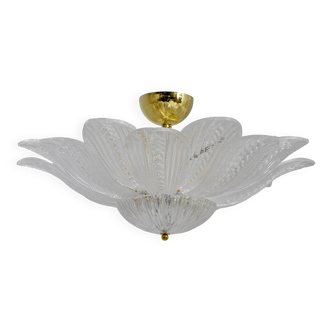 Mid-Century Modern “Margherita” Murano Glass Ceiling Light