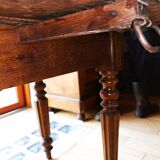 Rustic oak table 1930 with flap