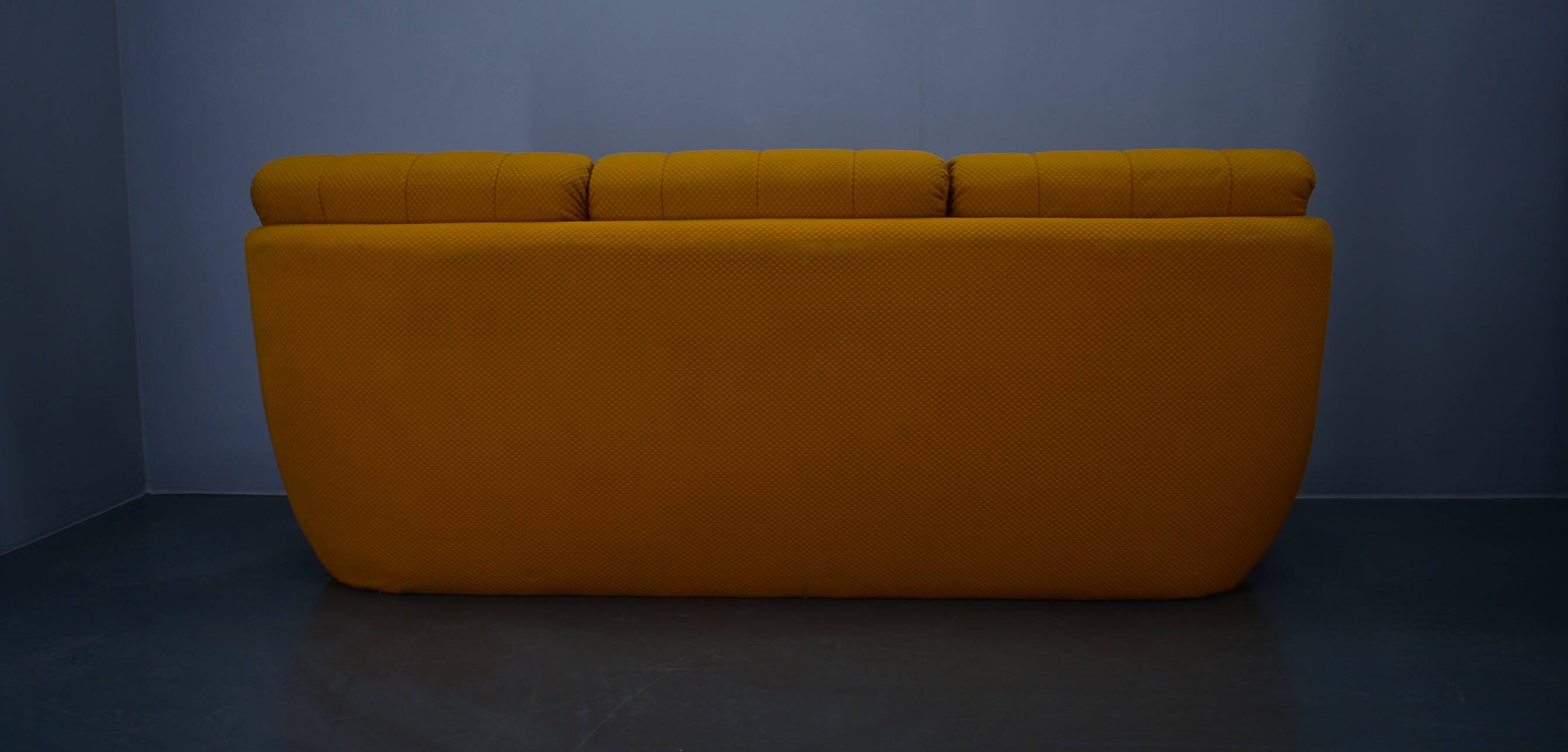 20th century, yellow Atlantis three-seater sofa, 1960s