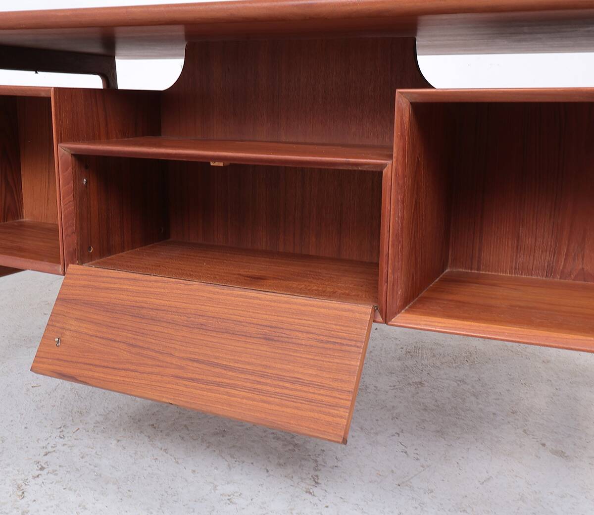 Omann Jun teak desk model 75, 1960s